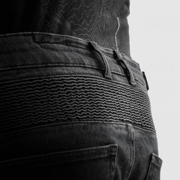 JEANSY MOTOCYKLOWE REBELHORN VANDAL WASHED BLACK MONOLAYER 40/34