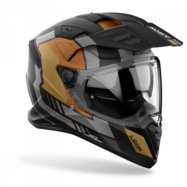 KASK MOTOCYKLOWY AIROH BANDIT HORN GOLD MATT S