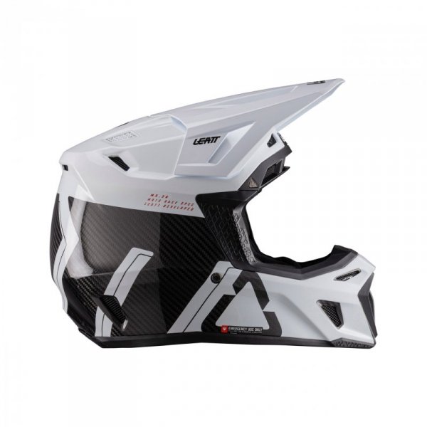KASK MOTOCYKLOWY Z GOGLAMI LEATT KIT MOTO 9.5 CARBON WHITE S