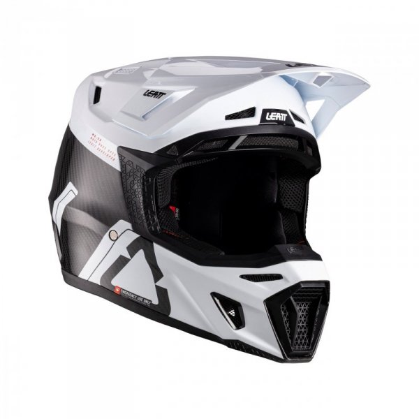 KASK MOTOCYKLOWY Z GOGLAMI LEATT KIT MOTO 9.5 CARBON WHITE M
