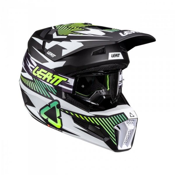 KASK MOTOCYKLOWY Z GOGLAMI LEATT KIT MOTO 3.5 STORM TEAL XXL