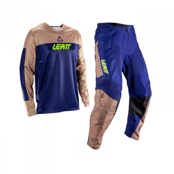 STRÓJ OFFROADOWY BLUZA I SPODNIE LEATT RIDE KIT MOTO 3.5 BROWN L