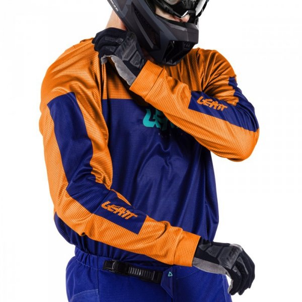 STRÓJ OFFROADOWY BLUZA I SPODNIE LEATT RIDE KIT MOTO 3.5 ORANGE XXL