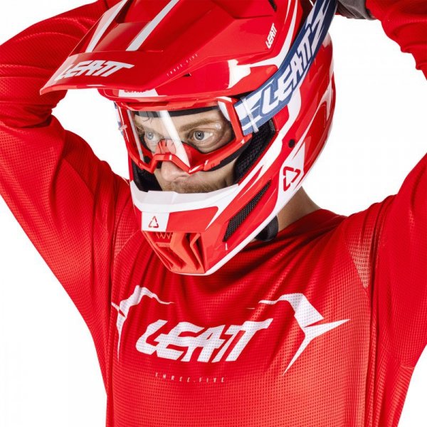 STRÓJ OFFROADOWY BLUZA I SPODNIE LEATT RIDE KIT MOTO 3.5 RED XXL