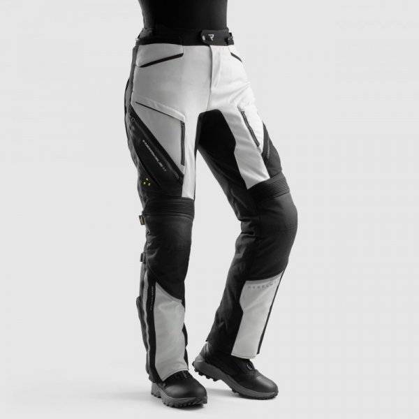 SPODNIE MOTOCYKLOWE TEKSTYLNE DAMSKIE REBELHORN HARDY 3.0 BLACK GREY W4XL