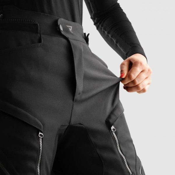 SPODNIE MOTOCYKLOWE TEKSTYLNE DAMSKIE REBELHORN HARDY 3.0 BLACK (DŁUGA NOGAWKA) L-WXXL