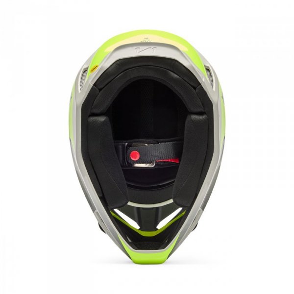 KASK MOTOCYKLOWY FOX V1 COLLECT GREY YELLOW S