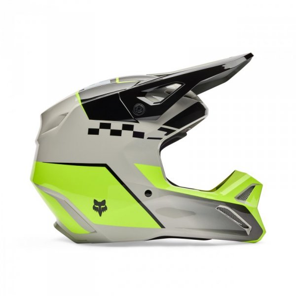 KASK MOTOCYKLOWY FOX V1 COLLECT GREY YELLOW XL