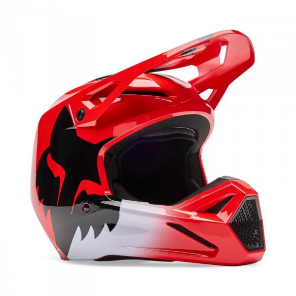 KASK MOTOCYKLOWY FOX V1 SHIELD FLUO RED L