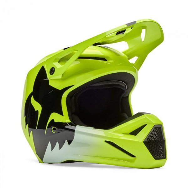 KASK MOTOCYKLOWY FOX V1 SHIELD FLUO YELLOW M