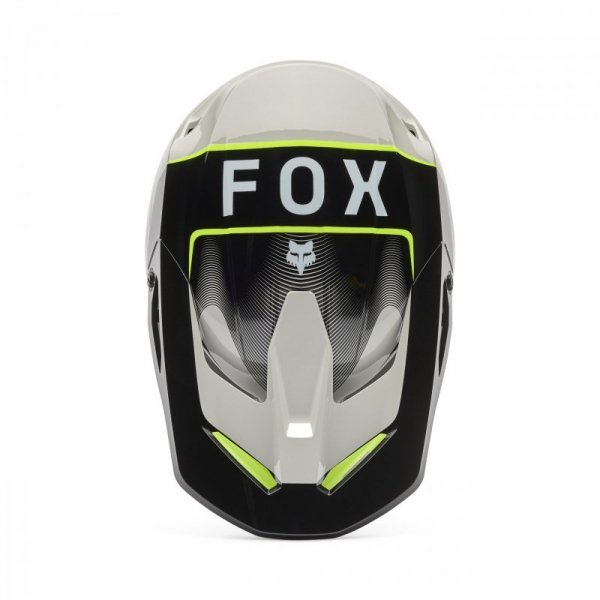 KASK MOTOCYKLOWY JUNIOR FOX V1 COLLECT GREY YELLOW YS