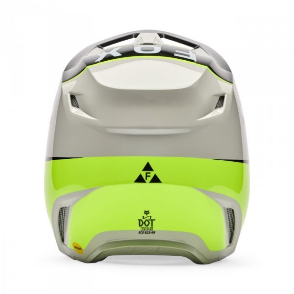 KASK MOTOCYKLOWY JUNIOR FOX V1 COLLECT GREY YELLOW YS