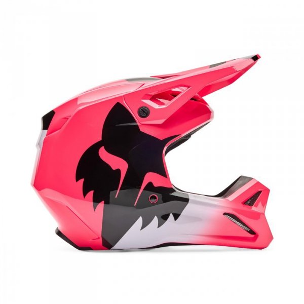 KASK MOTOCYKLOWY JUNIOR FOX V1 SHIELD PINK YS