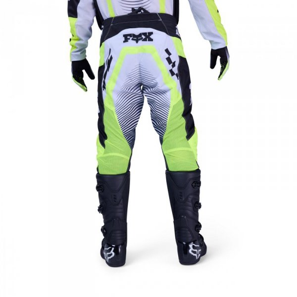 SPODNIE MOTOCYKLOWE FOX 180 COLLECT GREY YELLOW 28