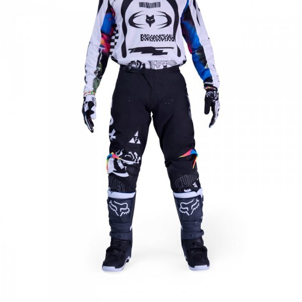 SPODNIE MOTOCYKLOWE FOX 180 IMAGE COSMO WHITE BLACK 36