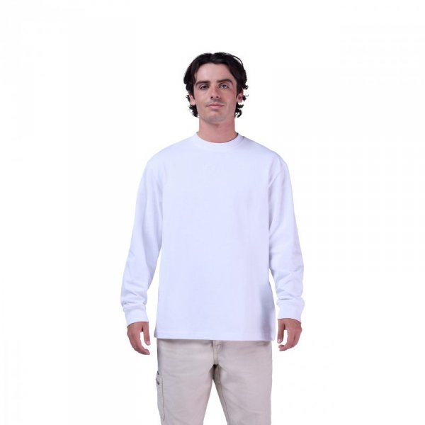 KOSZULKA Z DŁUGIM RĘKAWEM FOX WORDMARK OVERSIZED OPTIC WHITE S