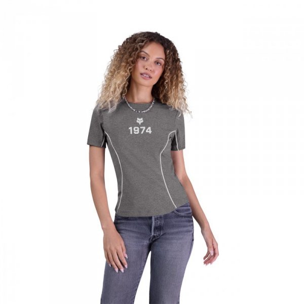 T-SHIRT DAMSKI FOX MOTO-X FITTED HEATHER GRAPHITE S