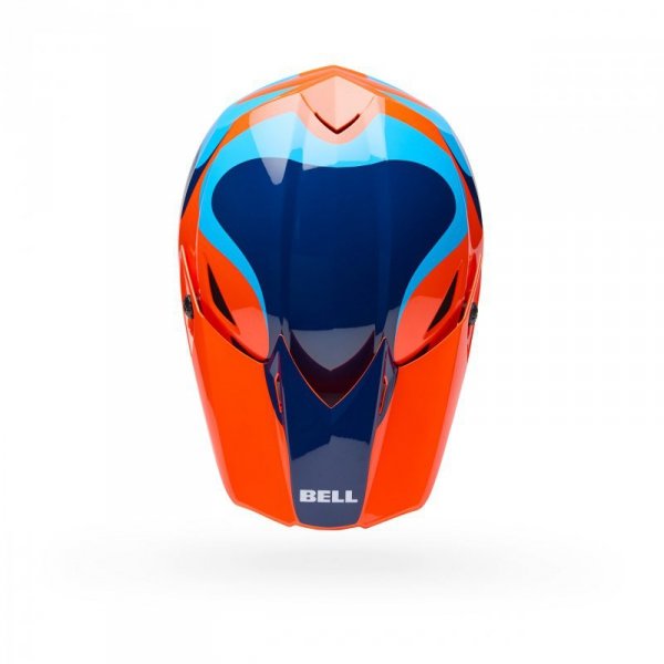 KASK MOTOCYKLOWY BELL MX-10 MIPS WAVE ORANGE BLUE S