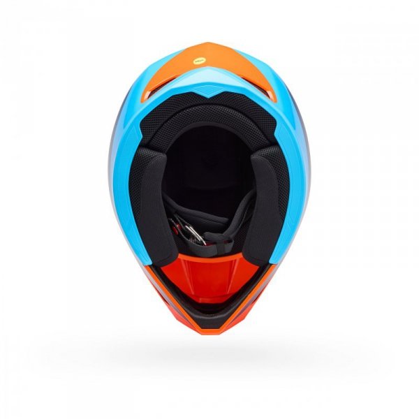 KASK MOTOCYKLOWY BELL MX-10 MIPS WAVE ORANGE BLUE S