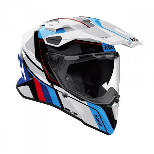 KASK MOTOCYKLOWY AIROH COMMANDER 2 SKIP WHITE GLOSS XL