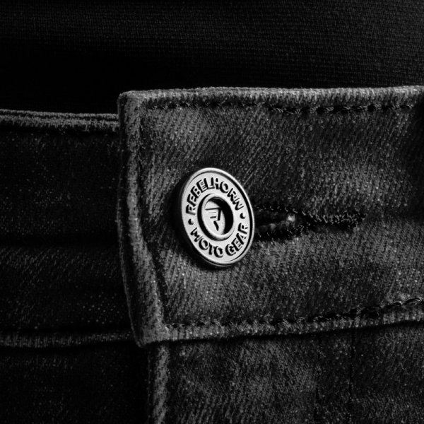 JEANSY MOTOCYKLOWE DAMSKIE REBELHORN CLASSIC WASHED BLACK MONOLAYER 36/28 W36/28