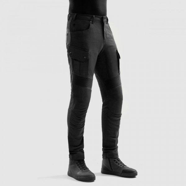 JEANSY MOTOCYKLOWE REBELHORN FASTER BLACK 40/34