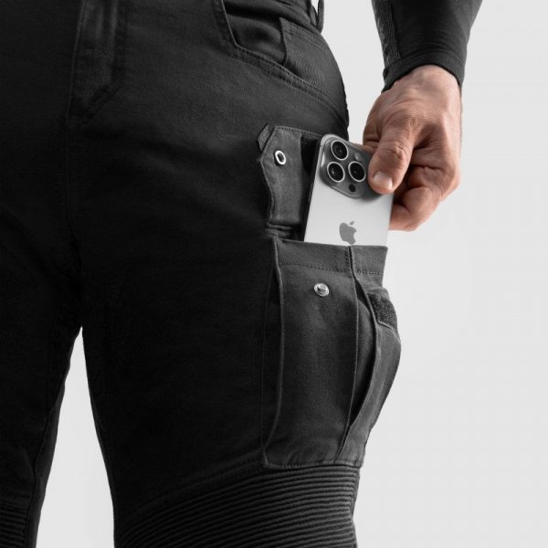 JEANSY MOTOCYKLOWE REBELHORN FASTER BLACK 40/34