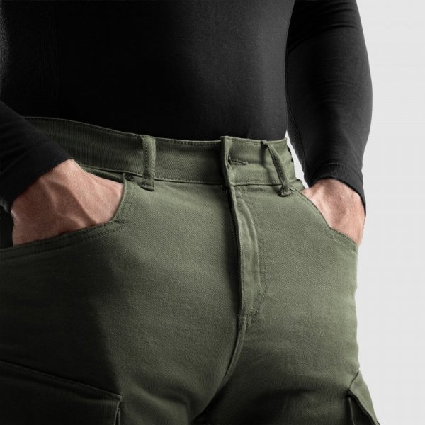 JEANSY MOTOCYKLOWE REBELHORN FASTER OLIVE GREEN 40/34