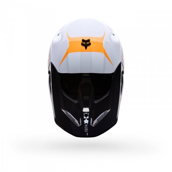 KASK MOTOCYKLOWY JUNIOR FOX V1 NOBLE BLACK WHITE YS