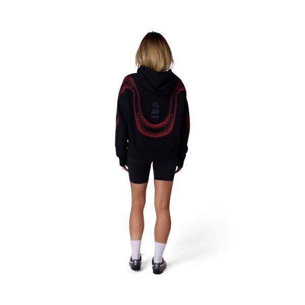 BLUZA Z KAPTUREM DAMSKA FOX VISION OVERSIZED FLEECE PO BLACK M