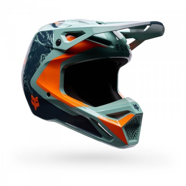 KASK MOTOCYKLOWY FOX V1 IMAGE PRINT ARCTIC BLUE M