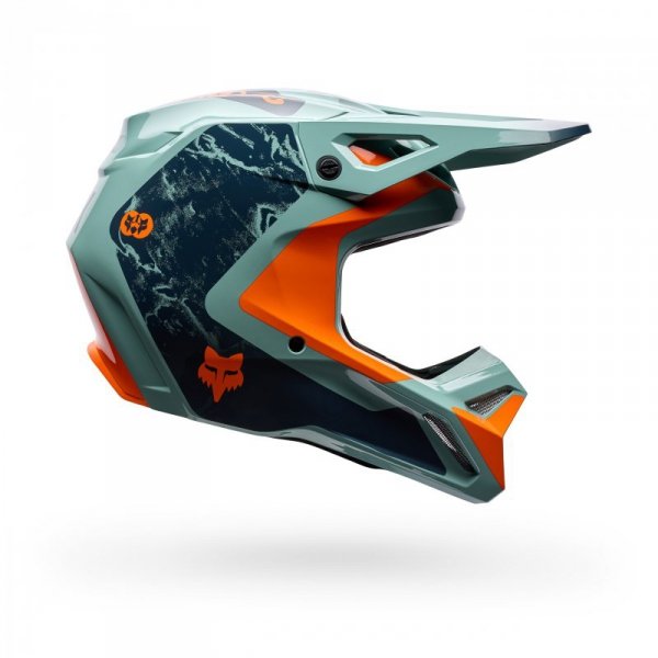 KASK MOTOCYKLOWY FOX V1 IMAGE PRINT ARCTIC BLUE L