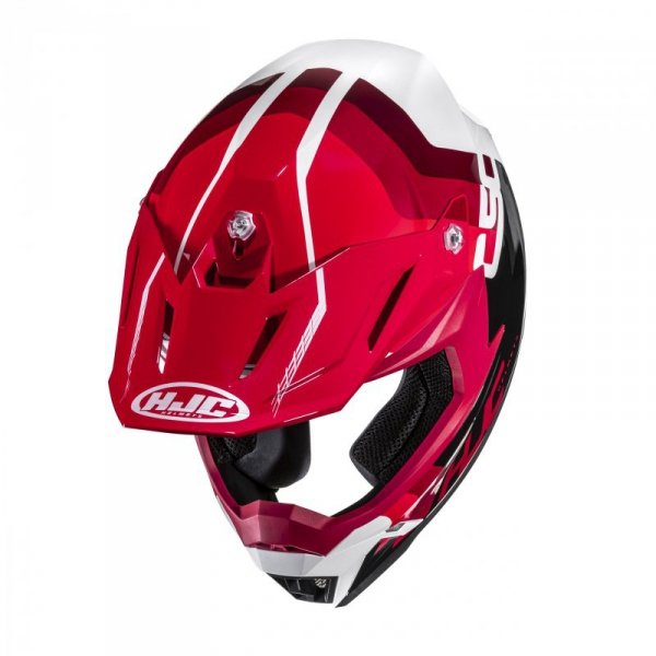 KASK MOTOCYKLOWY HJC C50 PRIMAL RED WHITE S