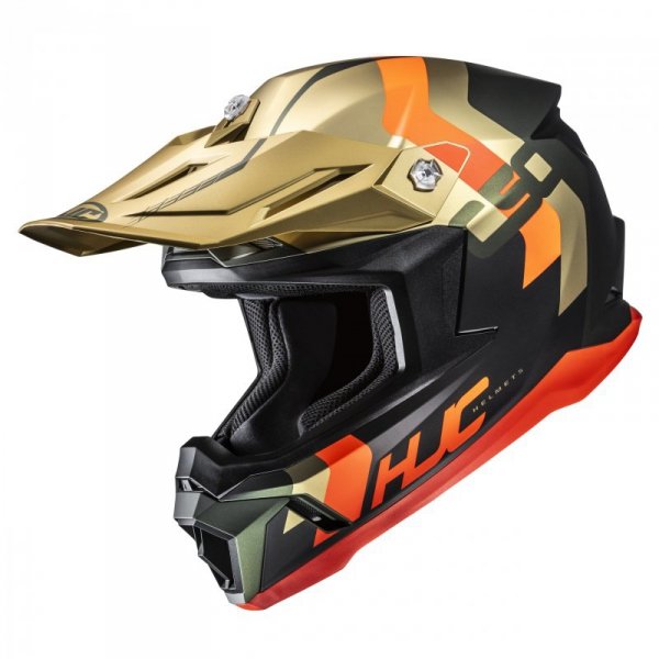 KASK MOTOCYKLOWY HJC C50 PRIMAL GOLD BLACK S