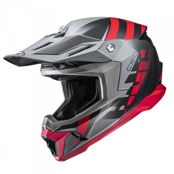 KASK MOTOCYKLOWY HJC C50 MIRAGE GREY RED XXL