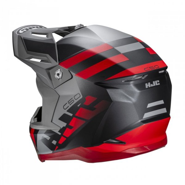 KASK MOTOCYKLOWY HJC C50 MIRAGE GREY RED XXL