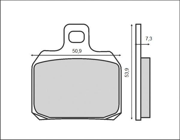 Brenta klocki hamulcowe tył Aprilia Tuono 1000 (02-11) 