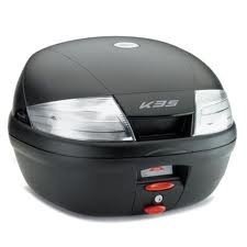 KAPPA KUFER CENTRALNY 35L MONOLOCK ACTION Z BIAŁYMI ODBLASKAMI ( ZAWIERA PŁYTĘ )