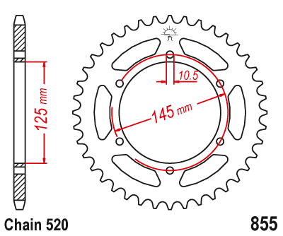 Zębatka Tylna Do Yamaha XT 660 (04-16) , 48 zębów