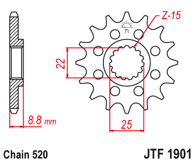 DID JT zestaw napędowy Husaberg FE390 Enduro / 10-12