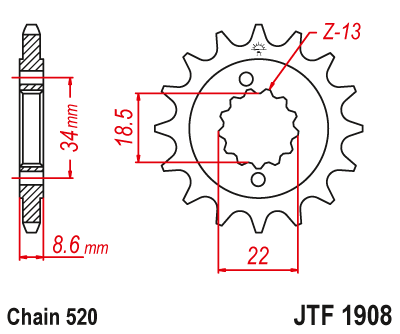 DID JT zestaw napędowy Husqvarna 401 Vitpilen (18-20)