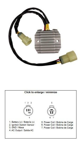 DZE REGULATOR NAPIĘCIA KAWASAKI ZX-6R 600 00-02; ZX-6RR 600 03-04; ZX-6R 636 03-04 (35A) (21066-1125)