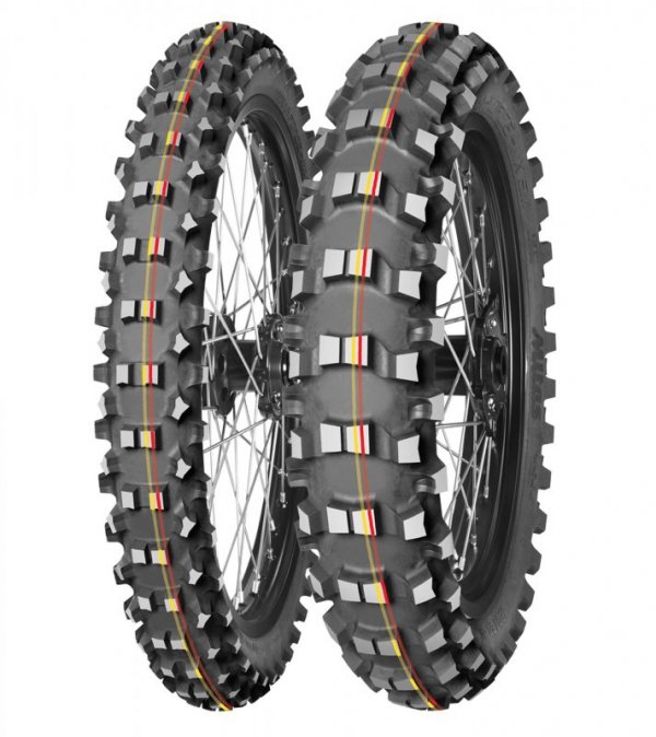 MITAS OPONA 90/100-14 TERRA FORCE-MX SM 49M (CZERWONO-ŻÓŁTY PASEK) TT TYŁ DOT 2026 (DOT:XJDS) (460050) (ZAMIENNIK:70000173)
