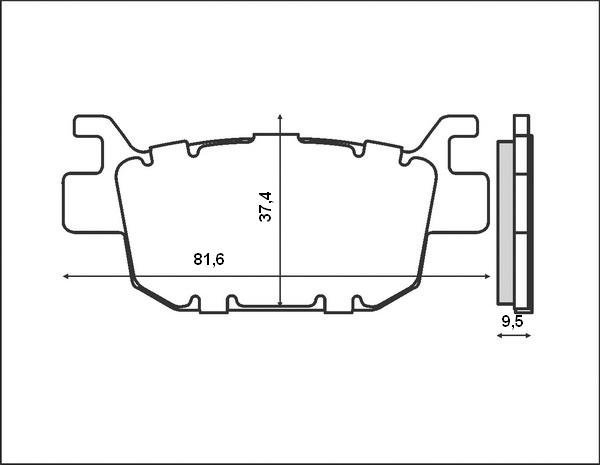 BRENTA KLOCKI HAMULCOWE KH415 (ORGANIC)