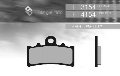 BRENTA KLOCKI HAMULCOWE KH606 KTM DUKE 125/200/390 11-16 PRZÓD (FT 3154)