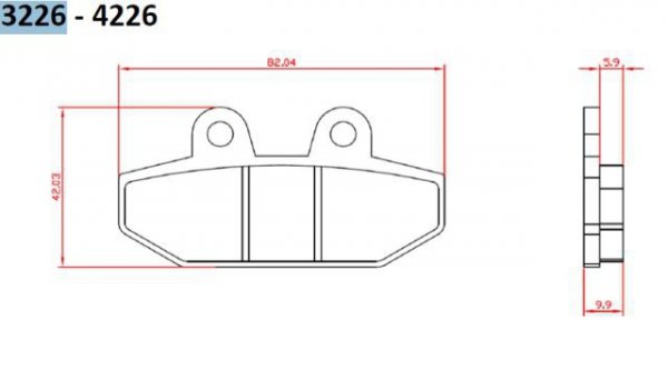 BRENTA KLOCKI HAMULCOWE KH710 HARLEY-DAVIDSON 1750/1870 18-20, TYŁ (FT 3226)