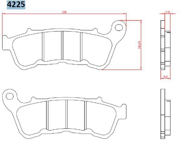 BRENTA KLOCKI HAMULCOWE KH640 SPIEK METALICZNY (ZŁOTE) HARLEY-DAVIDSON XL883/XL1200 14-, PRZÓD (FT 4225)