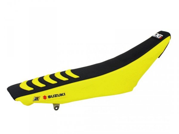 BLACKBIRD POKROWIEC / POSZYCIE NA SIEDZENIE SUZUKI RMZ 450 08-17 DOUBLE GRIP 3 KOLOR CZARNY ŻÓŁTY (17)