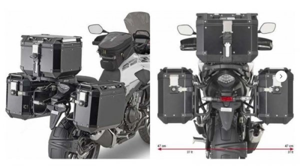 KAPPA STELAŻ KUFRÓW BOCZNYCH MONOKEY CAM SIDE HONDA CB 500 X (19-23) NX 500 24-25 POD KUFRY KFR KFORCE ORAZ KVG KVOYAGER ALU