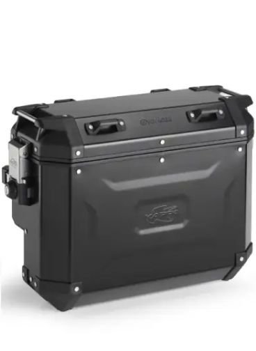KAPPA KUFRY BOCZNE 37L LEWY I 33L PRAWY WCIĘTY MONOKEY CAM SIDE KVG37BL KVGS33BR KVOYAGER ALUMINIOWE KOLOR CZARNY ANODOWANY BLAC
